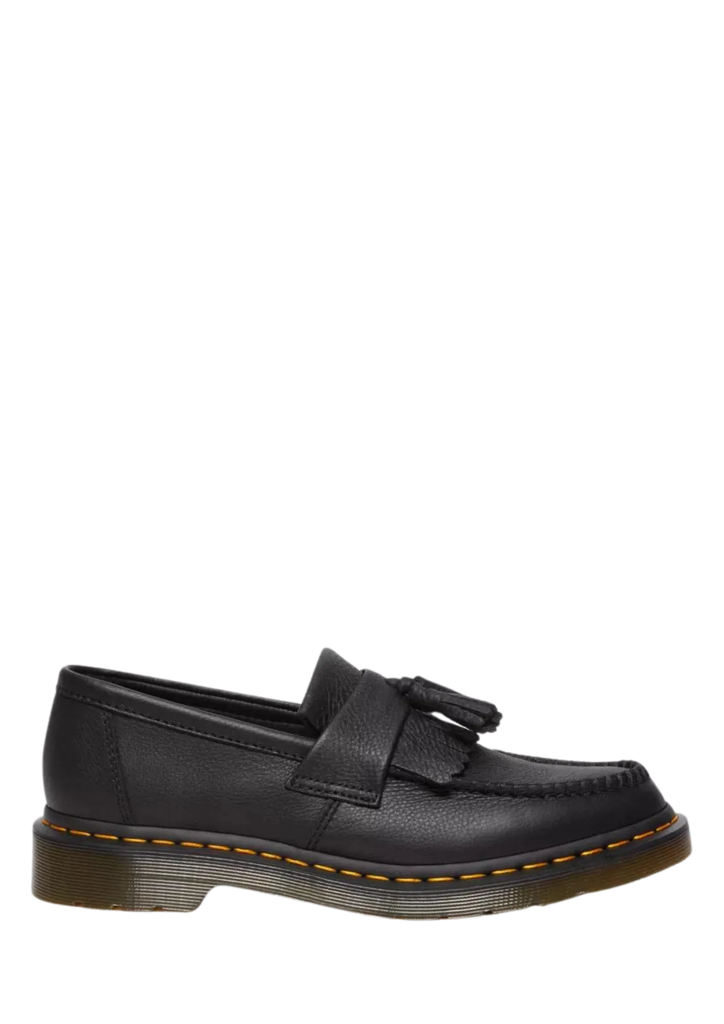 Adrian Virginia Leather Tassel Loafers - Black