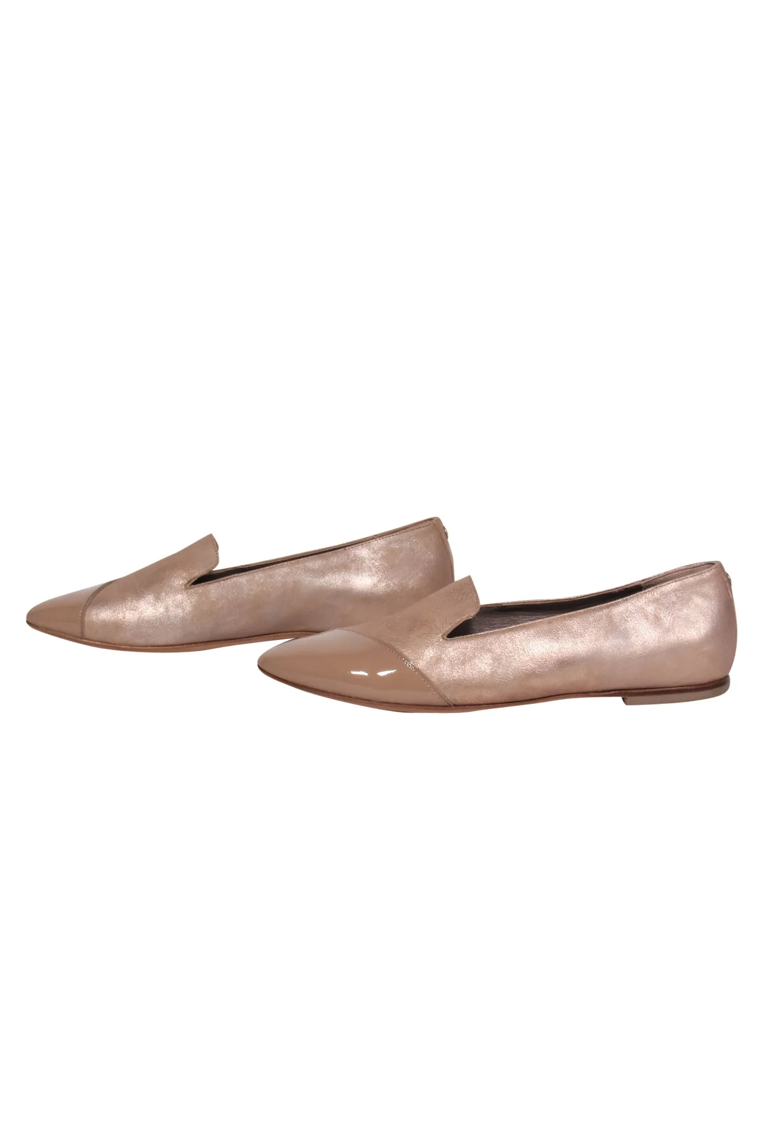 AGL - Gold & Nude Toe Cap Loafers Sz 10