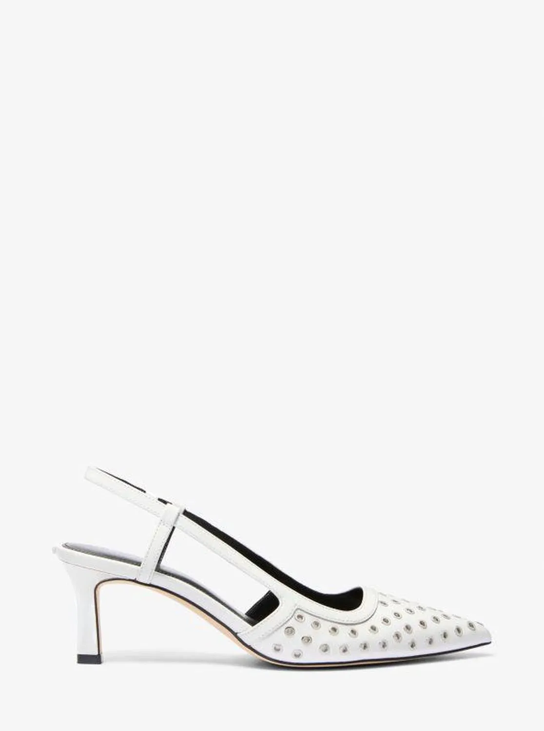 Alora Grommeted Leather Slingback Pump