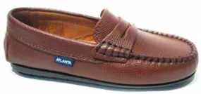 Altanta Moccasin Camel Little G Leather Penny Loafer