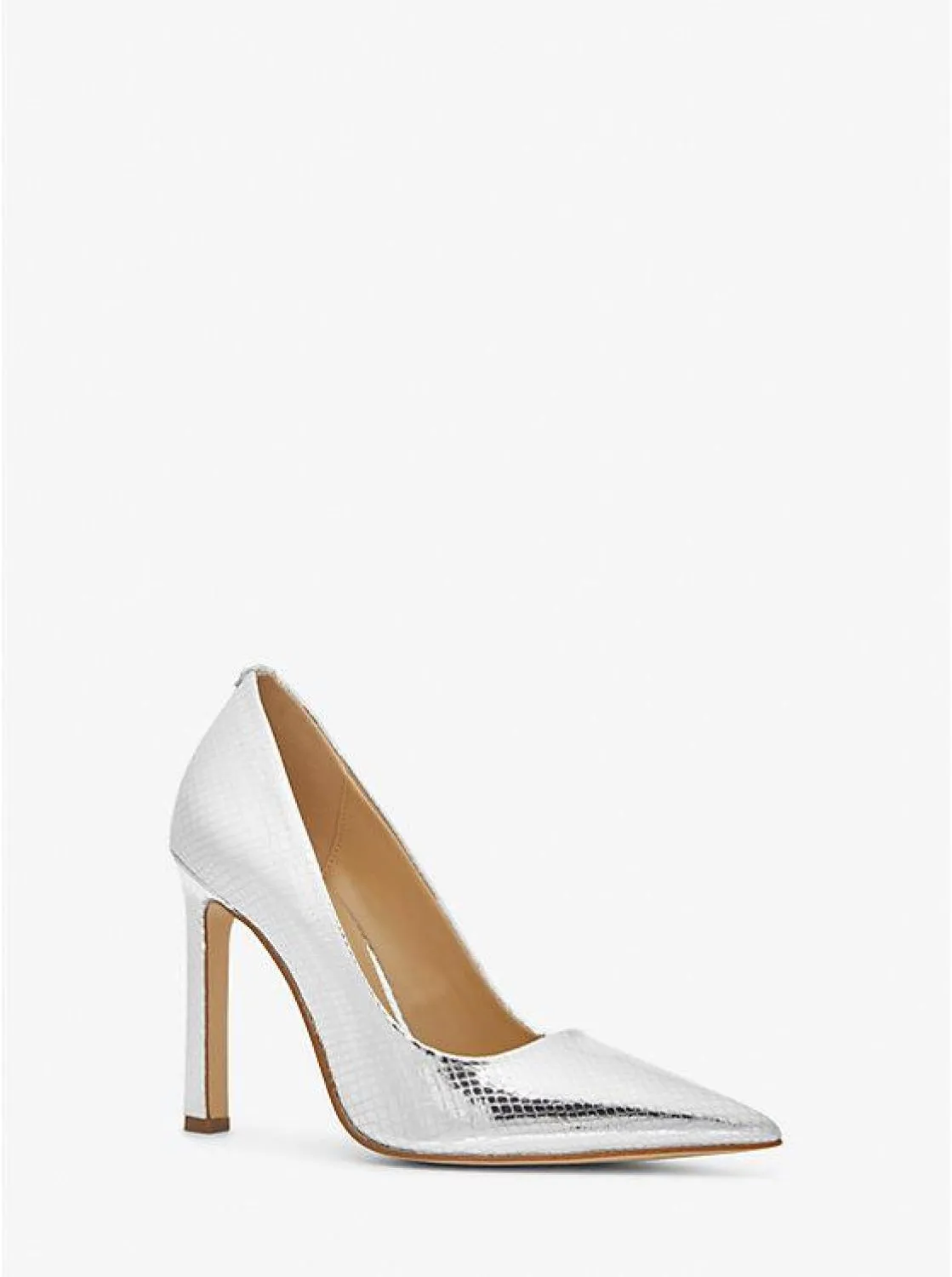 Amara Metallic Snake Embossed Leather Pump