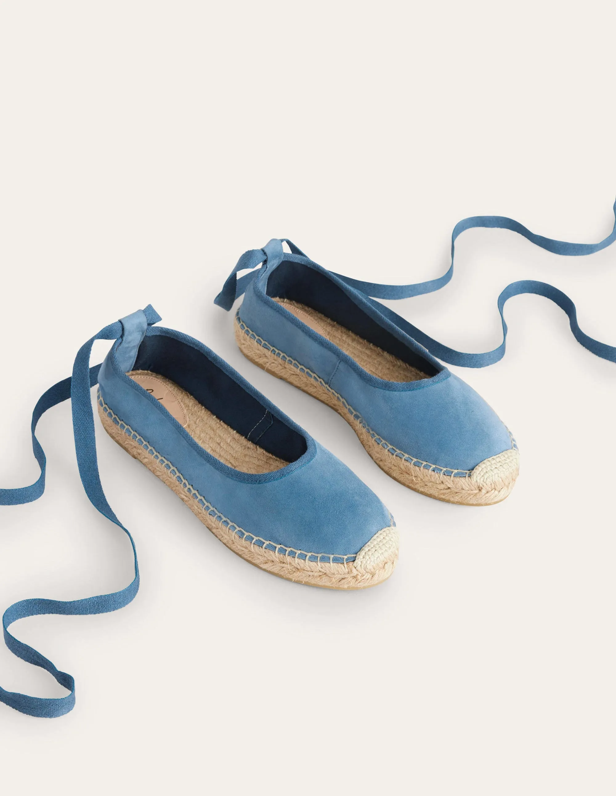 Ankle Tie Espadrilles-Corporal Blue