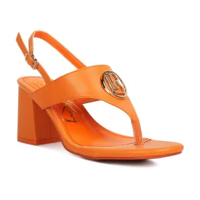 Block Heel Thong Sandals