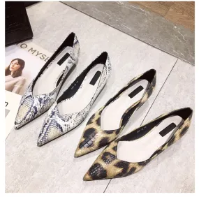 BOOPDO DESIGN KITTEN HEELS IN ANIMAL PRINT