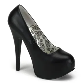 Bordello - Teeze06 Black Pu Concealed Platform Pump