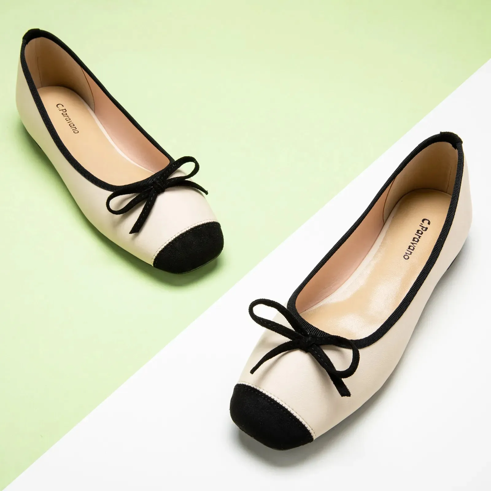 Cap-Toe Ballet Flats (Elena)