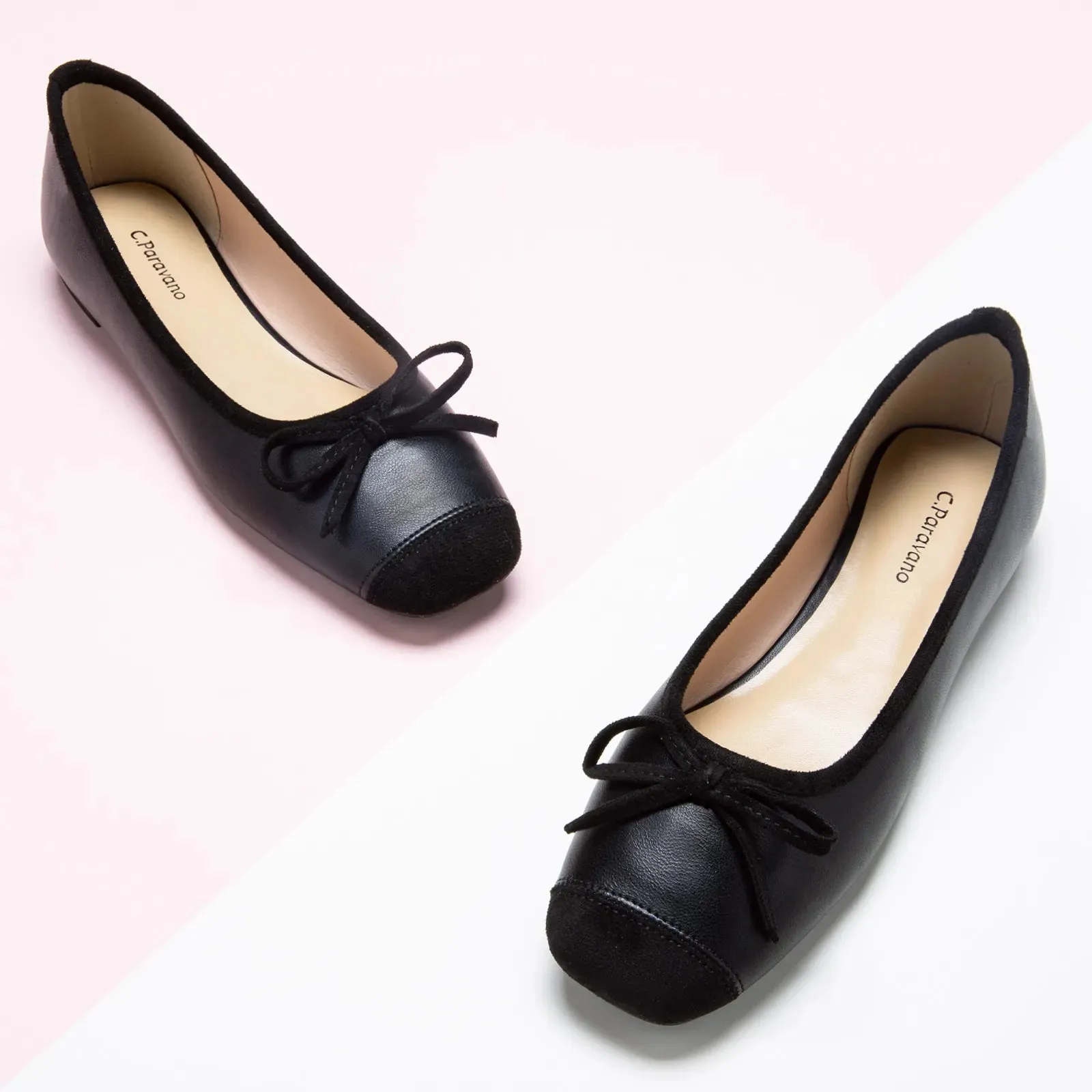 Cap-Toe Ballet Flats (Elena)