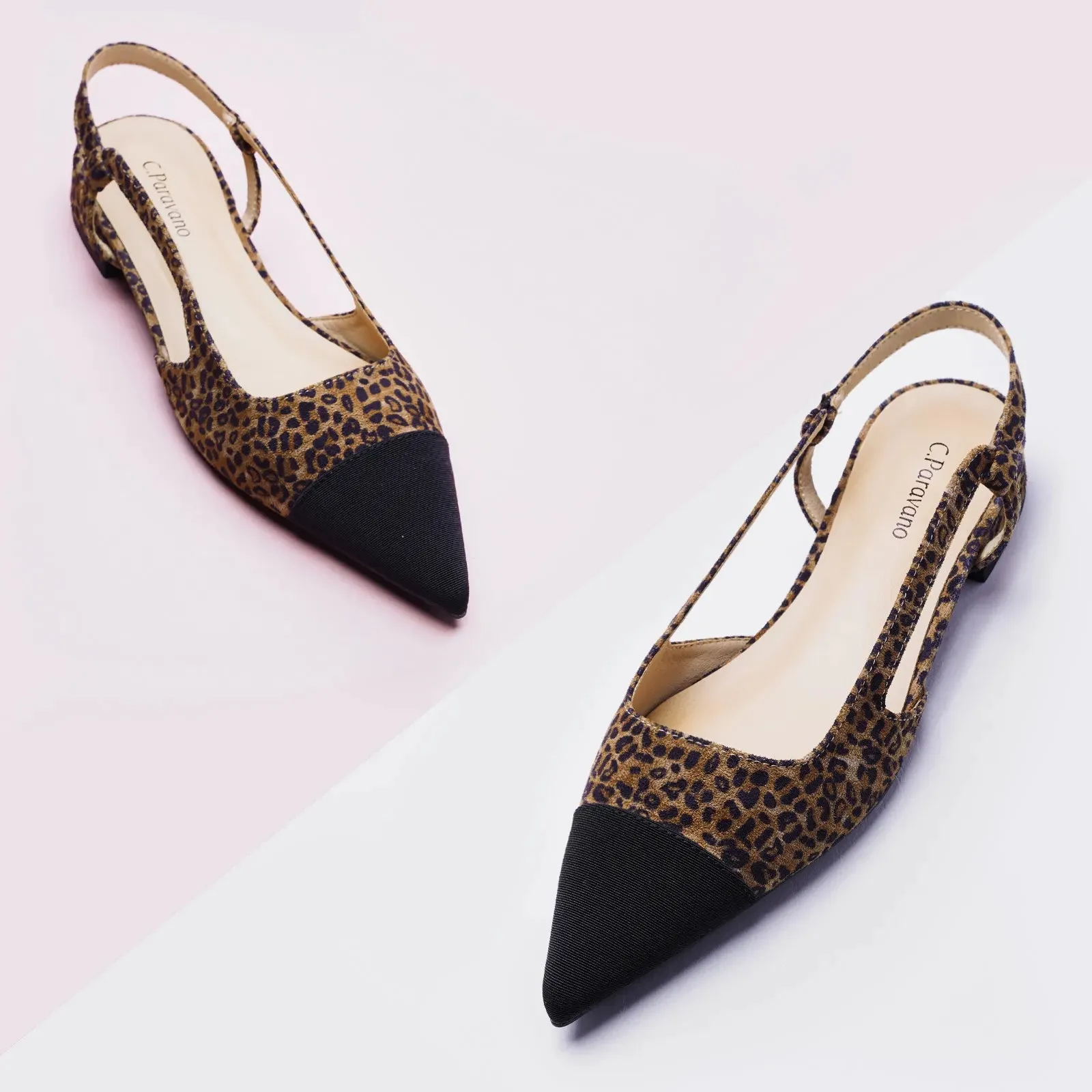 Cap-Toe Slingback Flats (Freya)