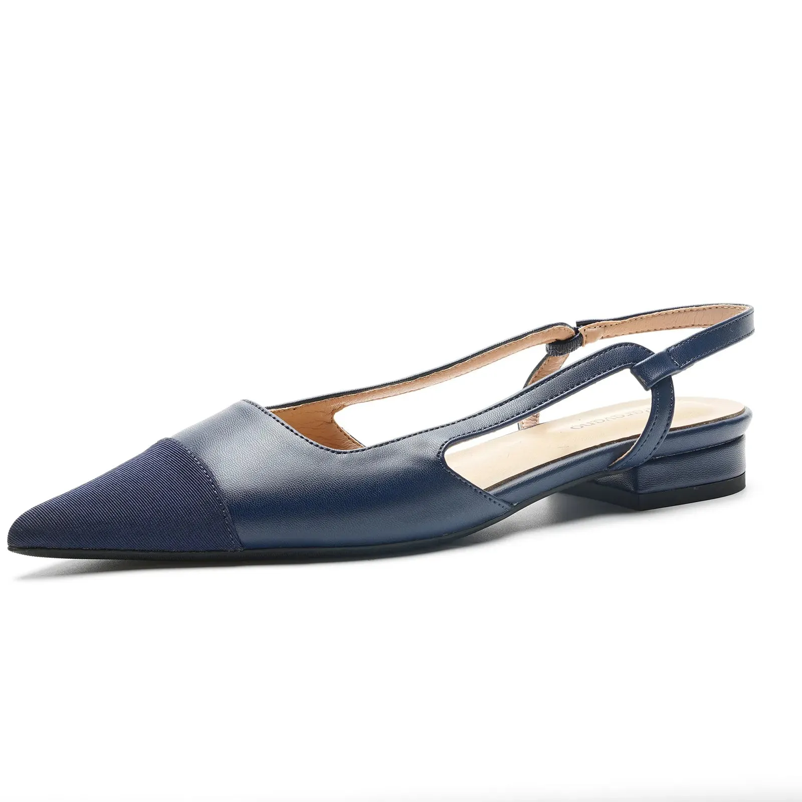 Cap-Toe Slingback Flats (Freya)