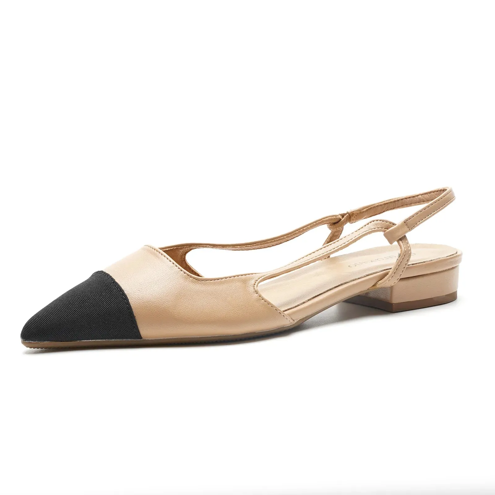 Cap-Toe Slingback Flats (Freya)