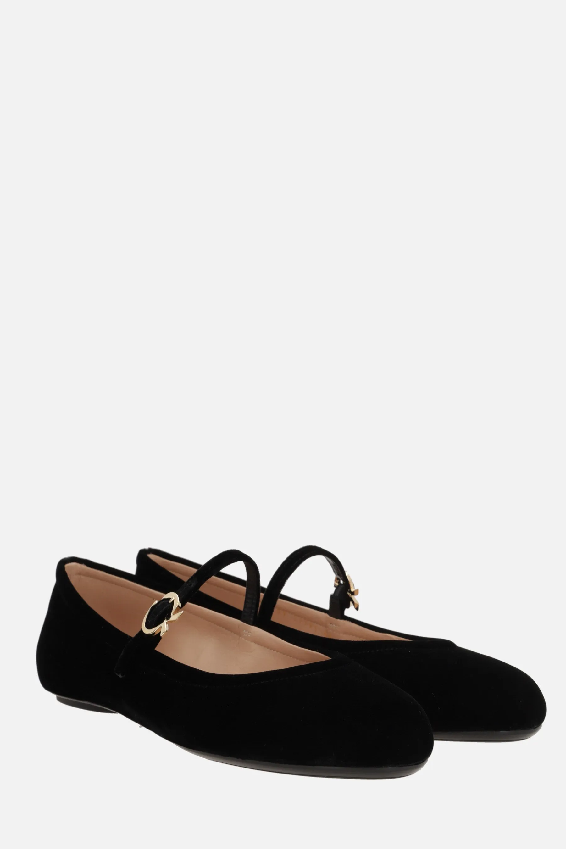 Carla Velvet Mary-Jane Flats