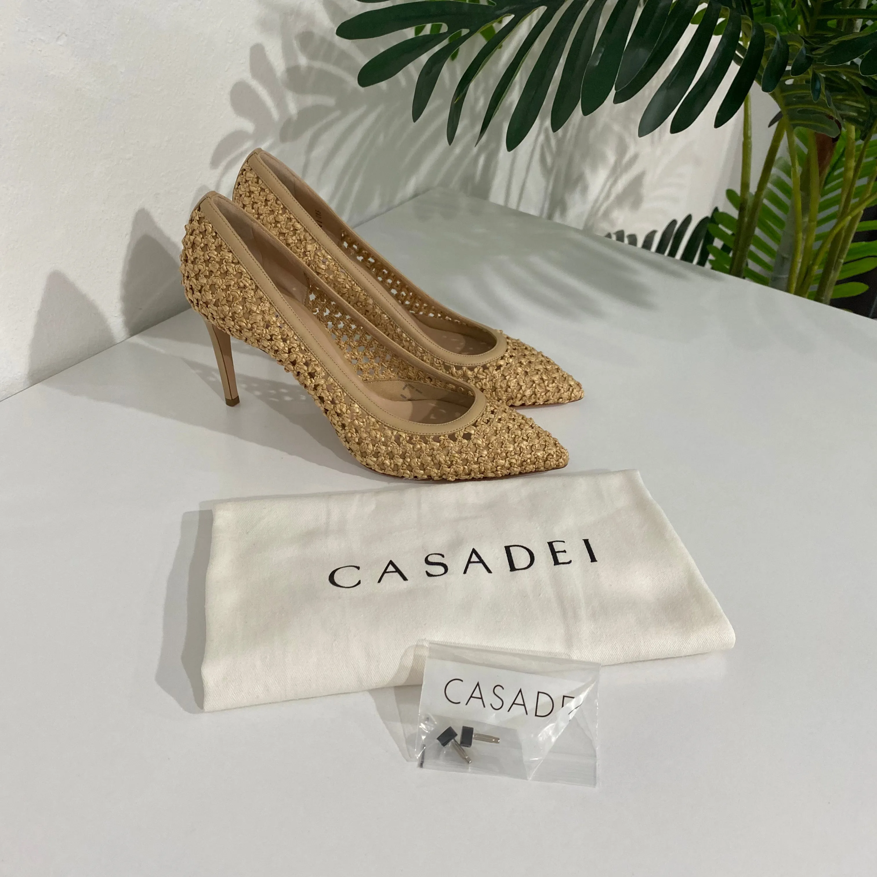 Casadei Raffia Heels