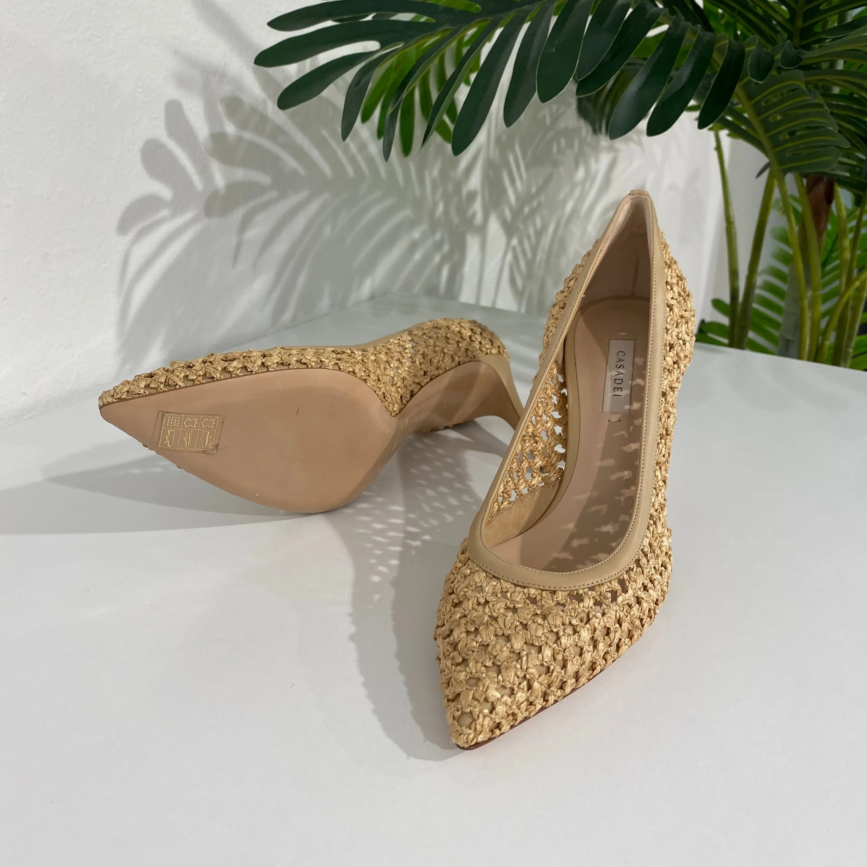 Casadei Raffia Heels