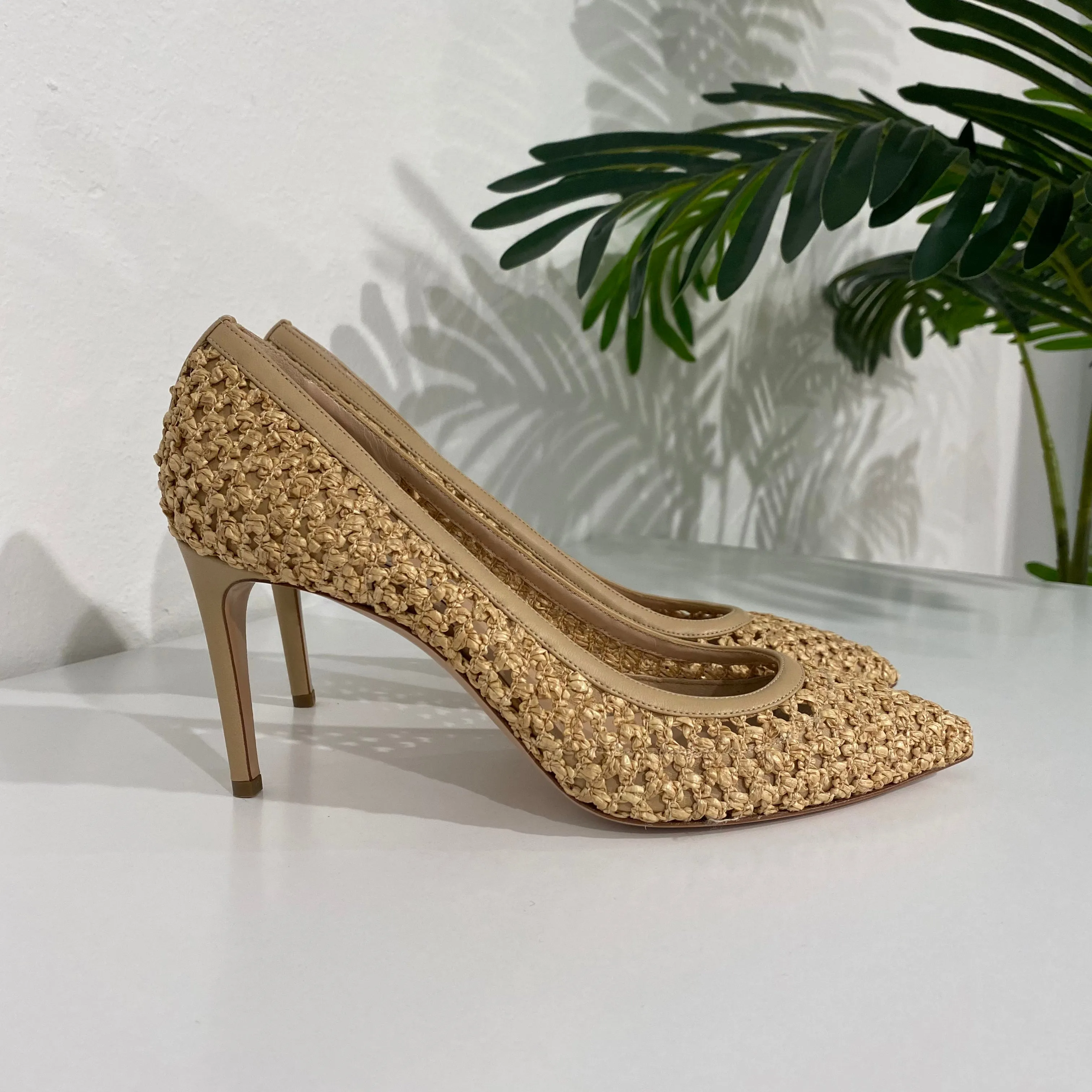 Casadei Raffia Heels