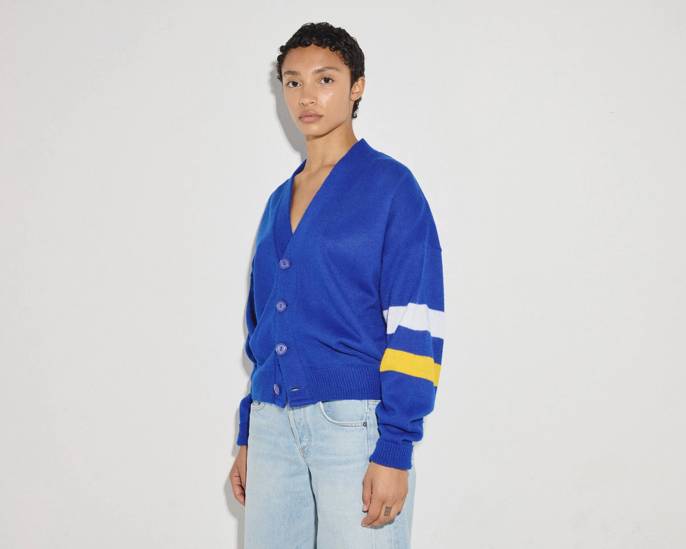 COBALT VARSITY CARDIGAN