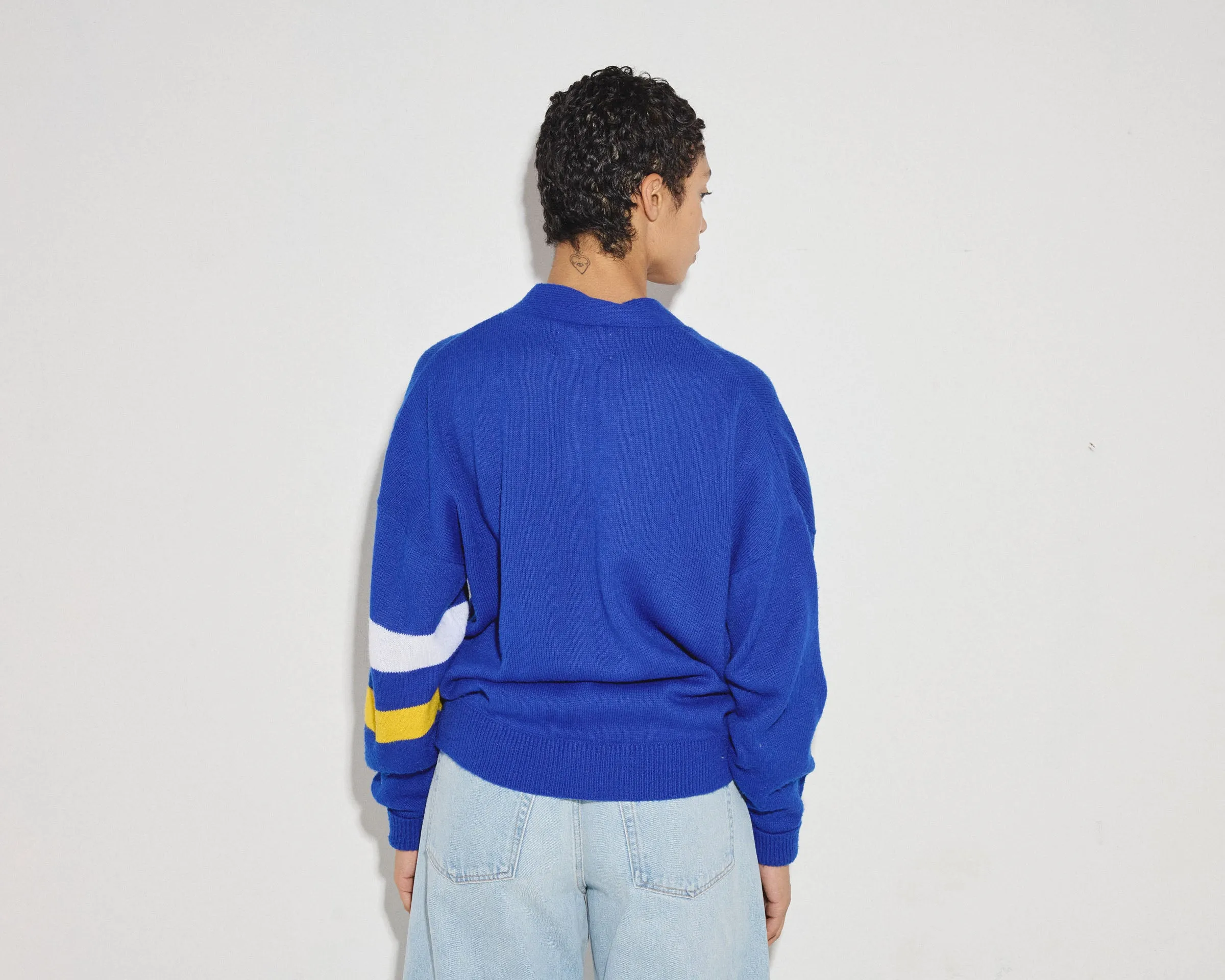 COBALT VARSITY CARDIGAN