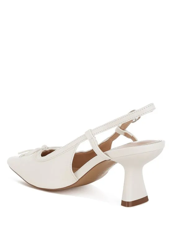 Danvers Kitten Heel Pointy Slingbacks