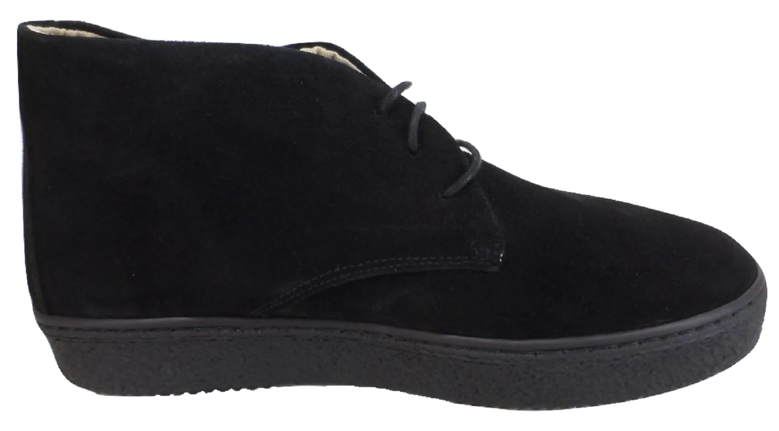 Delicious Junction Mens Black Bullitt Suede Desert Boot