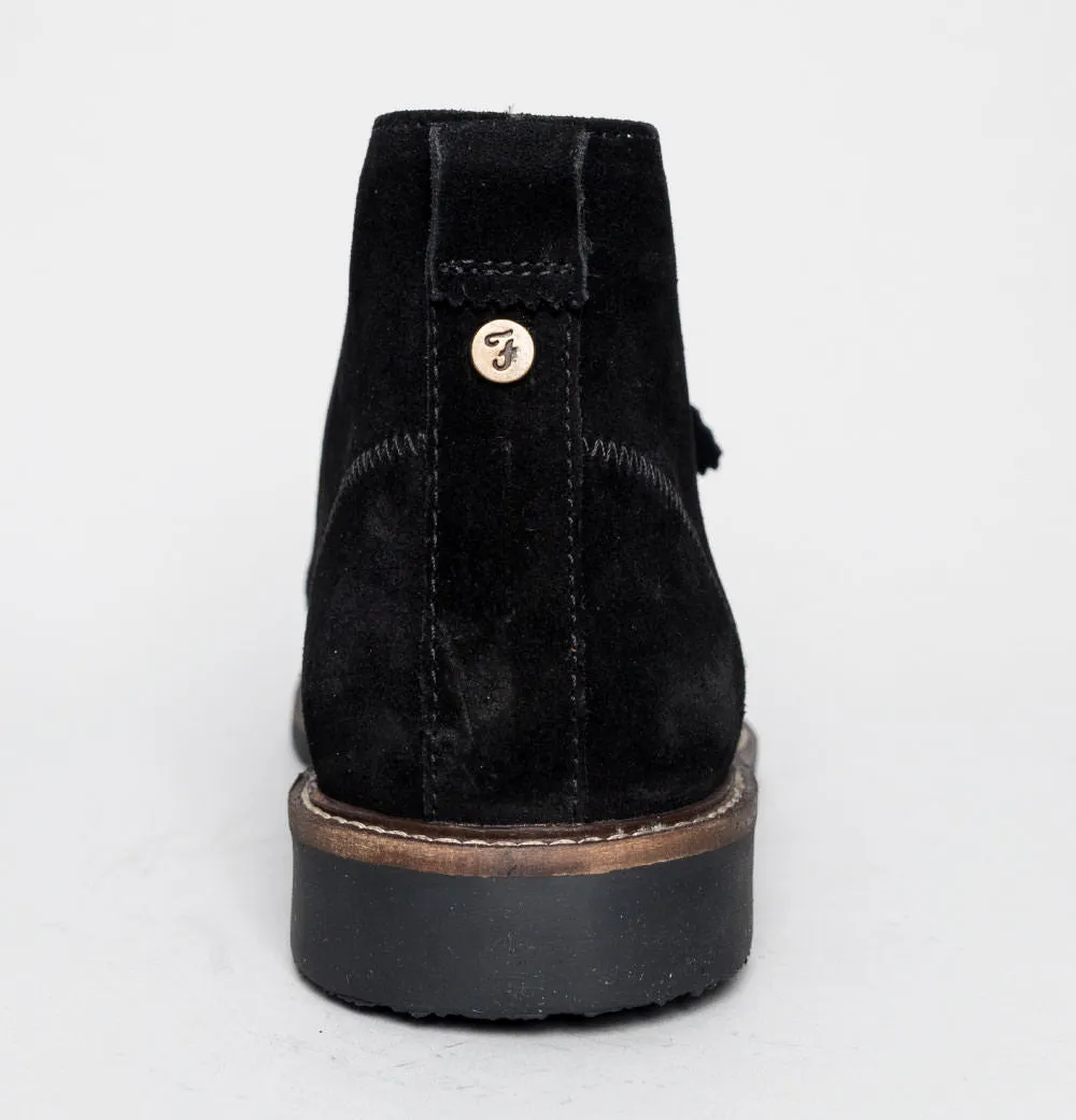 Farah Briggs Suede Desert Boots Black Mono