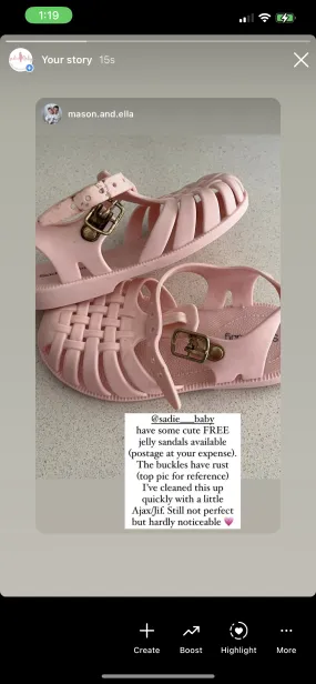 Faulty /Damaged Pink Jelly Sandal