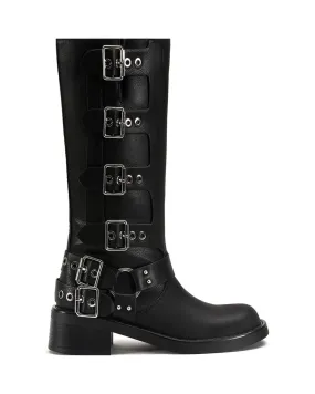 Fiorella Buckled-up Combat Boot