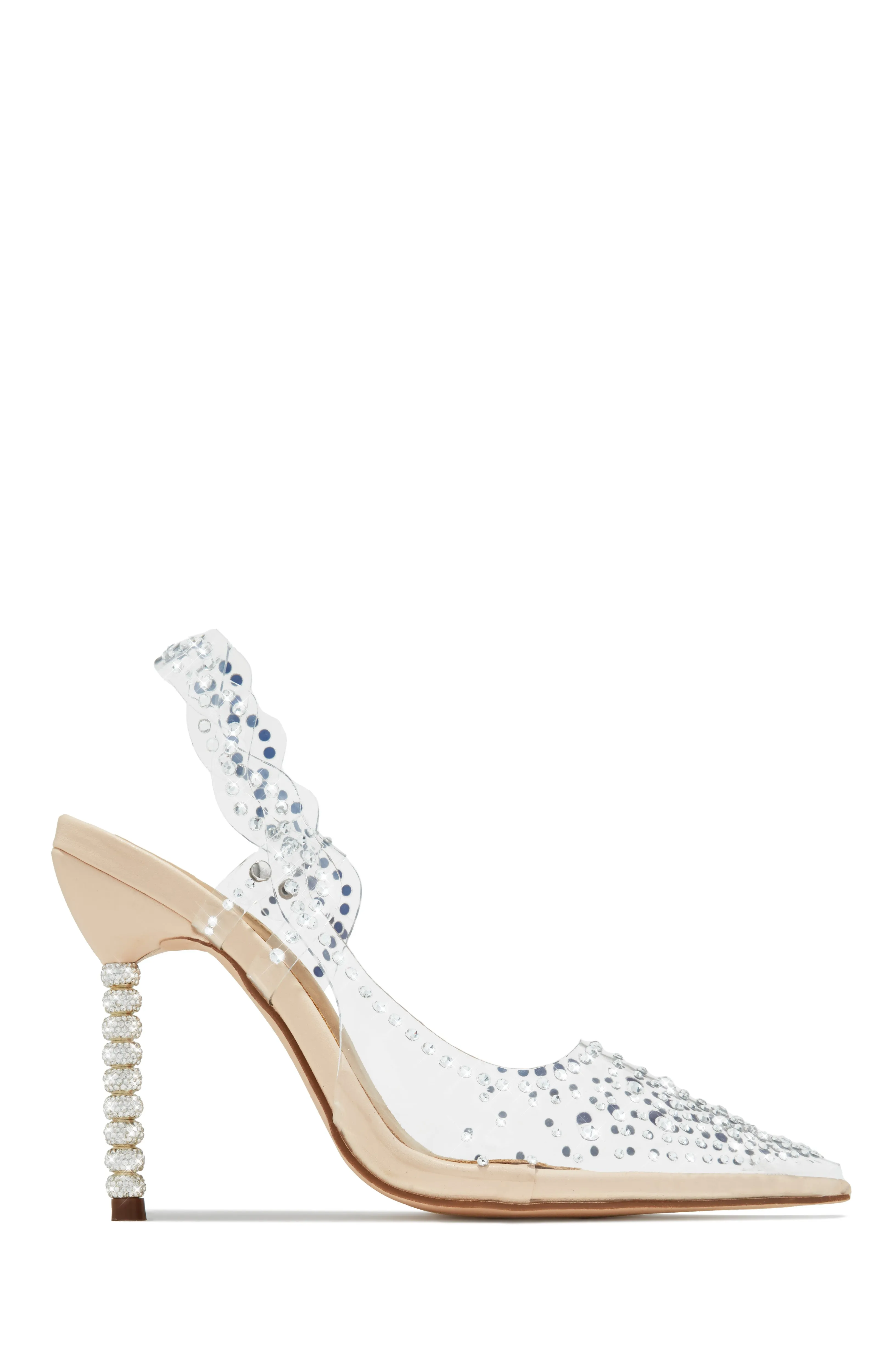 Gianella Embellished Slingback Pump Heels - Pink