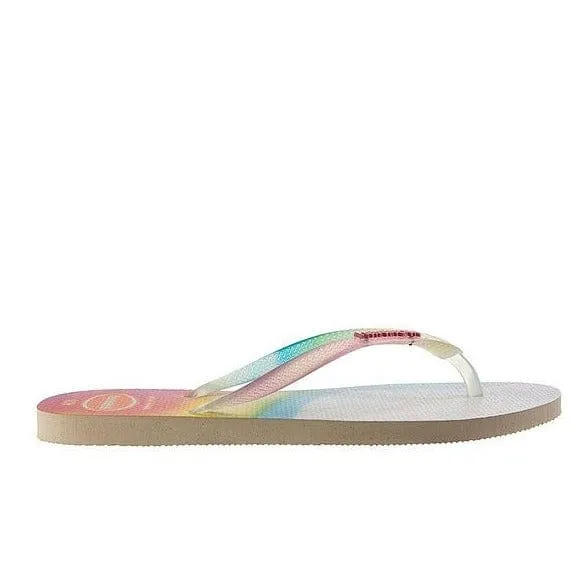 Havaianas Slim Metallic Rainbow Beige