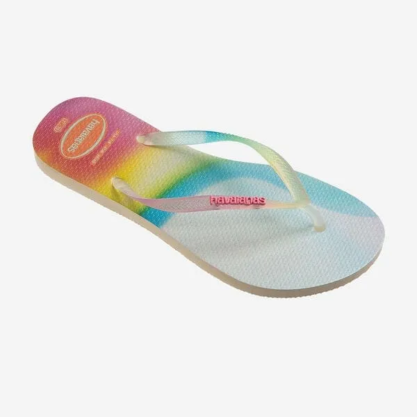 Havaianas Slim Metallic Rainbow Beige