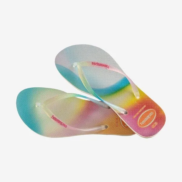 Havaianas Slim Metallic Rainbow Beige