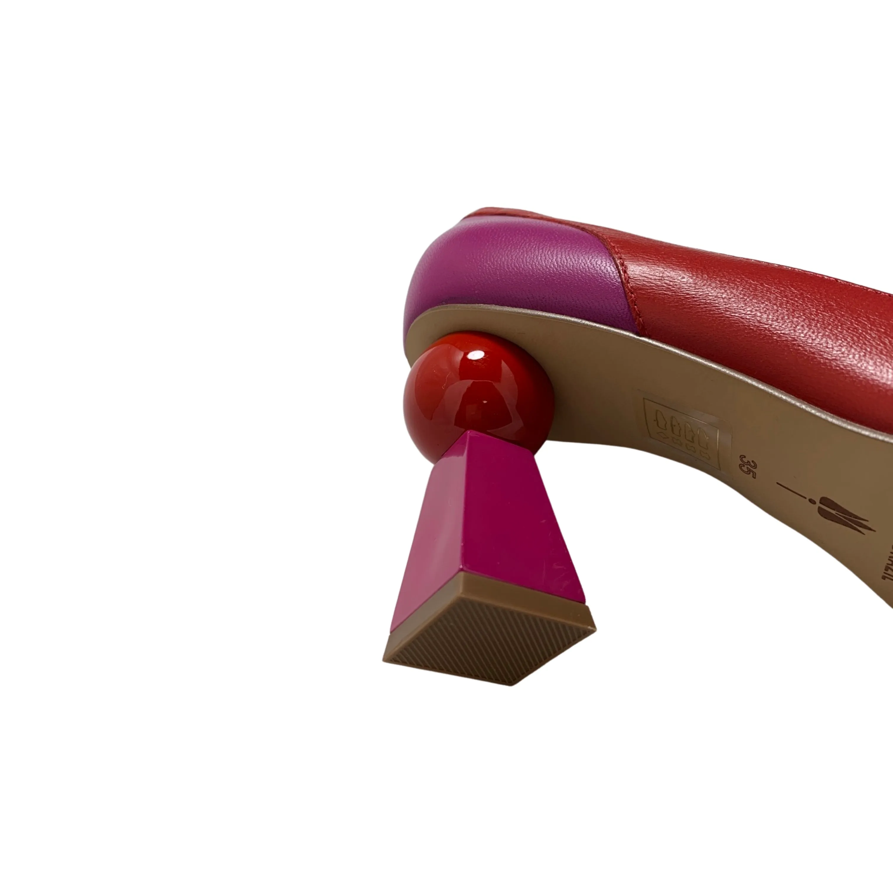 Isla Red/Fuchsia Leather Pump