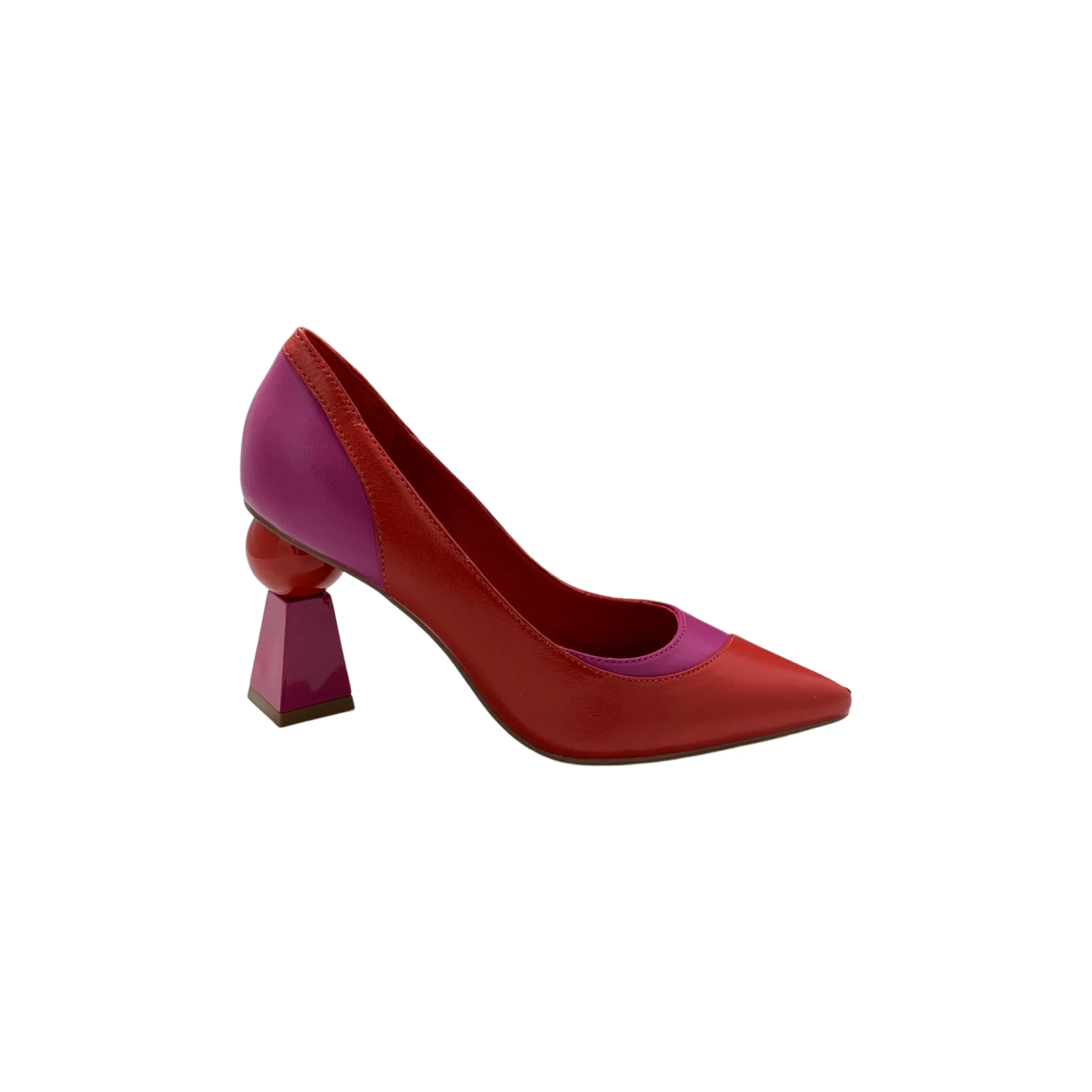 Isla Red/Fuchsia Leather Pump