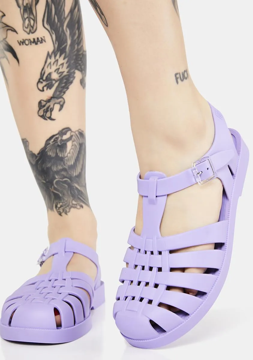 Lavender Possession Jelly Sandals