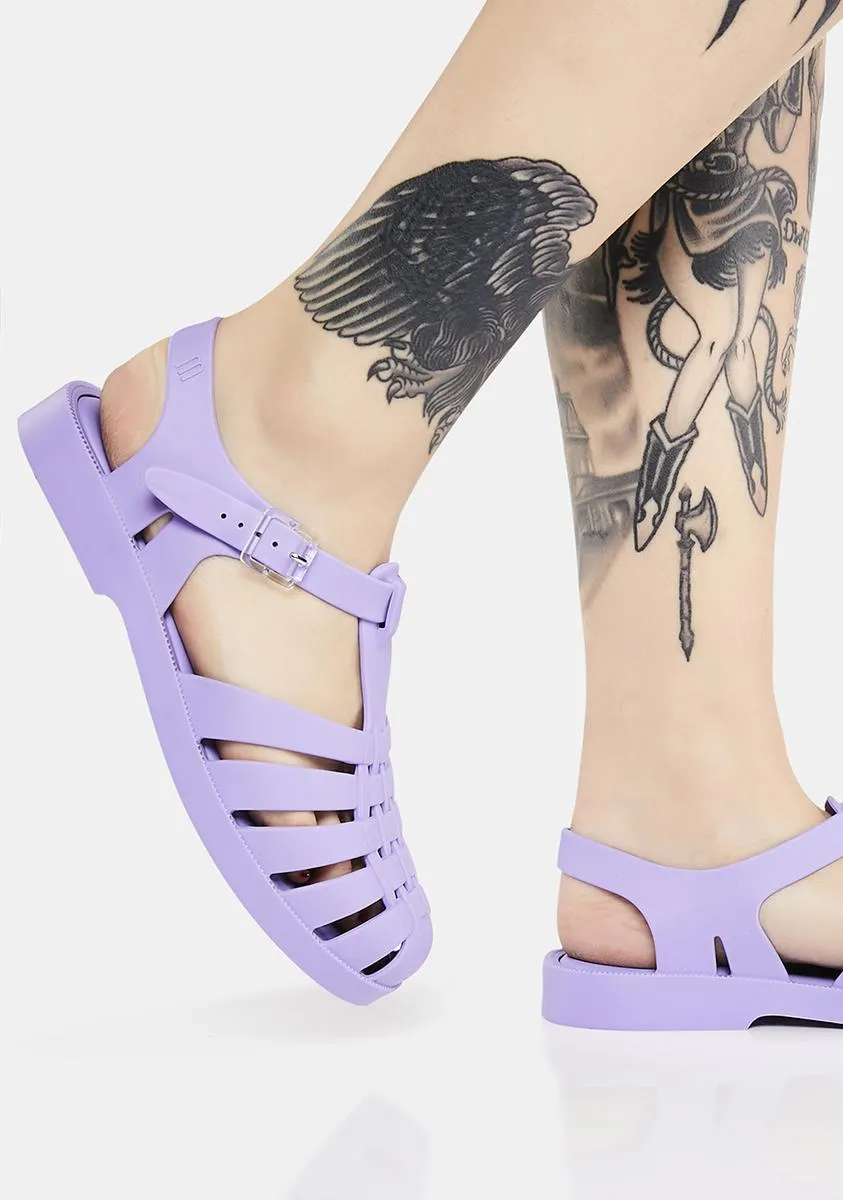 Lavender Possession Jelly Sandals