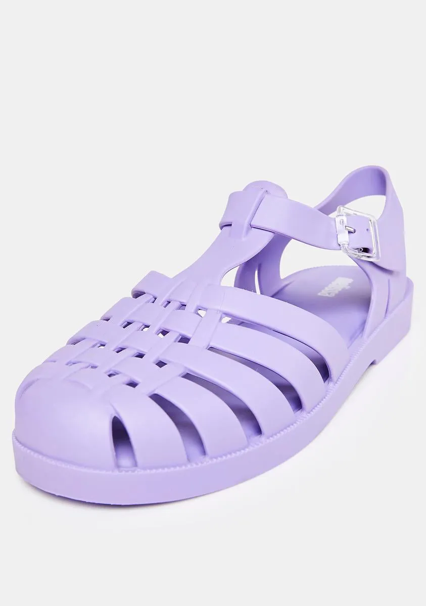 Lavender Possession Jelly Sandals