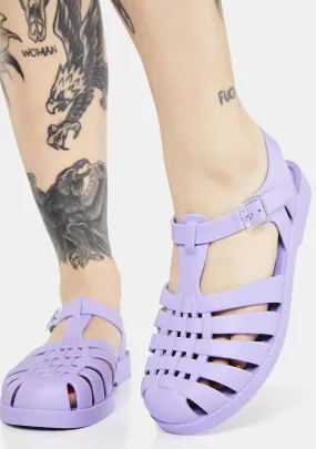 Lavender Possession Jelly Sandals