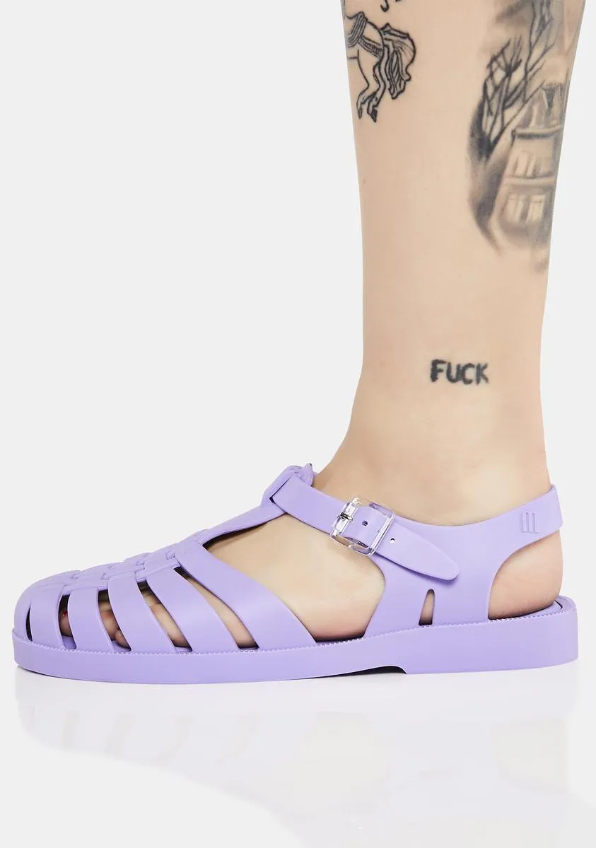 Lavender Possession Jelly Sandals