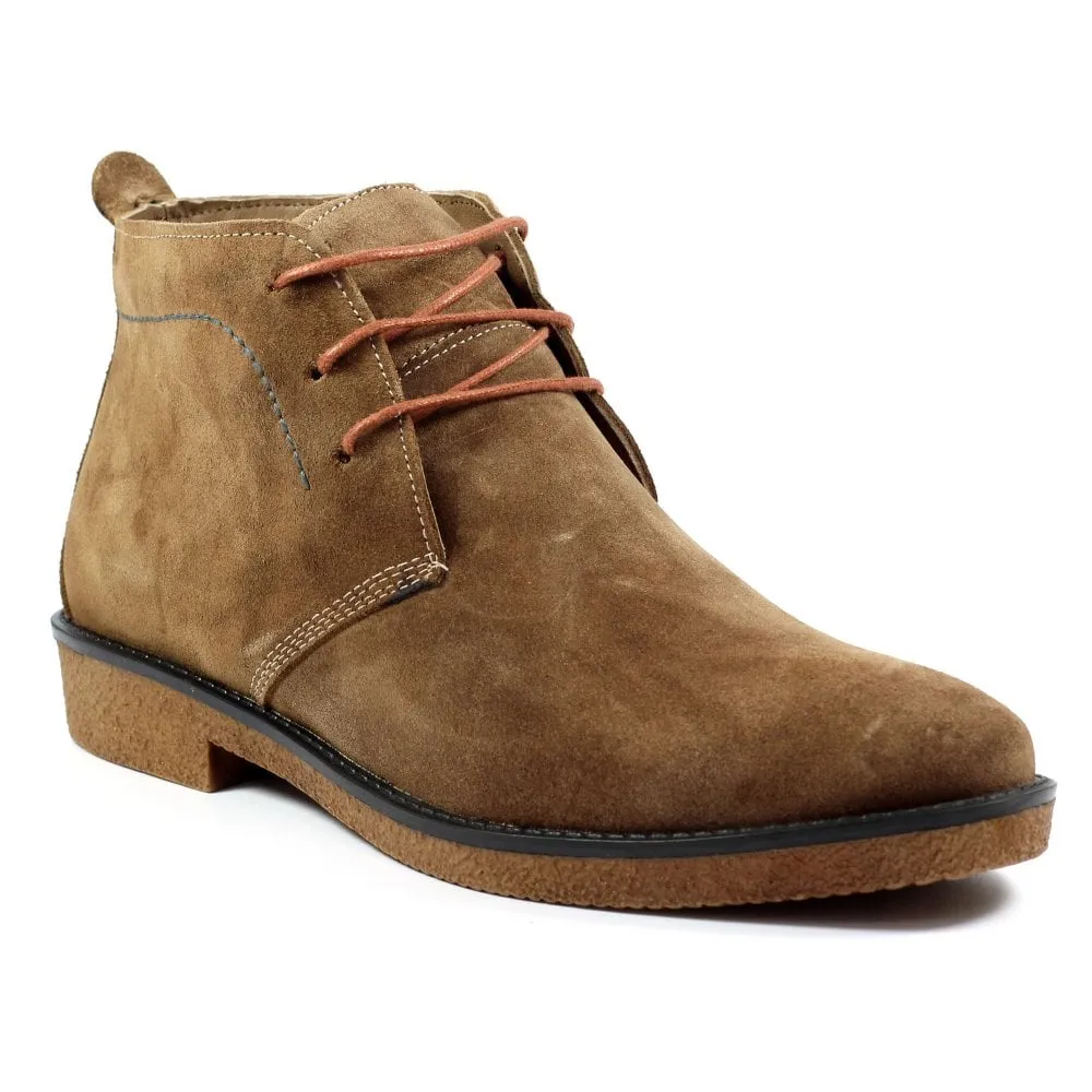 Lazy Dogz Mens Suede Desert Boots Classic Laced Tan Baxter sale