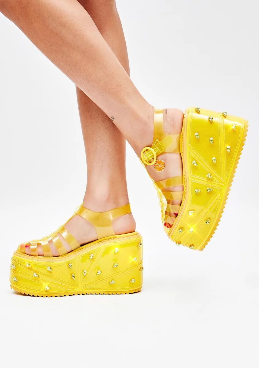 Lemon Wedge Sugar Rush Jelly Sandals