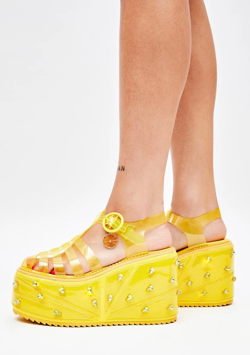 Lemon Wedge Sugar Rush Jelly Sandals