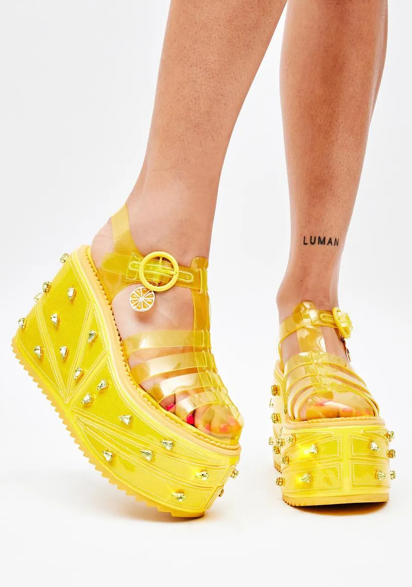 Lemon Wedge Sugar Rush Jelly Sandals