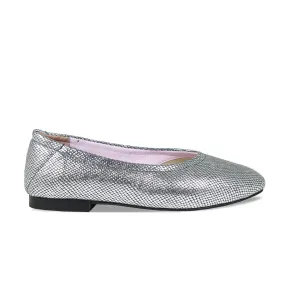 Luna: Silver Snake Print Leather