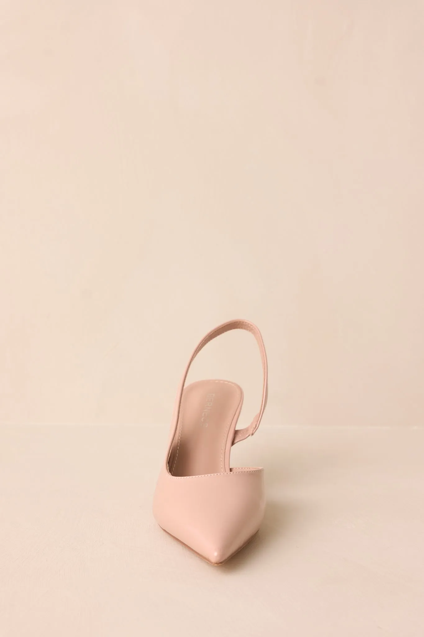 Meant To Be Mine Beige Slingback Kitten Heels