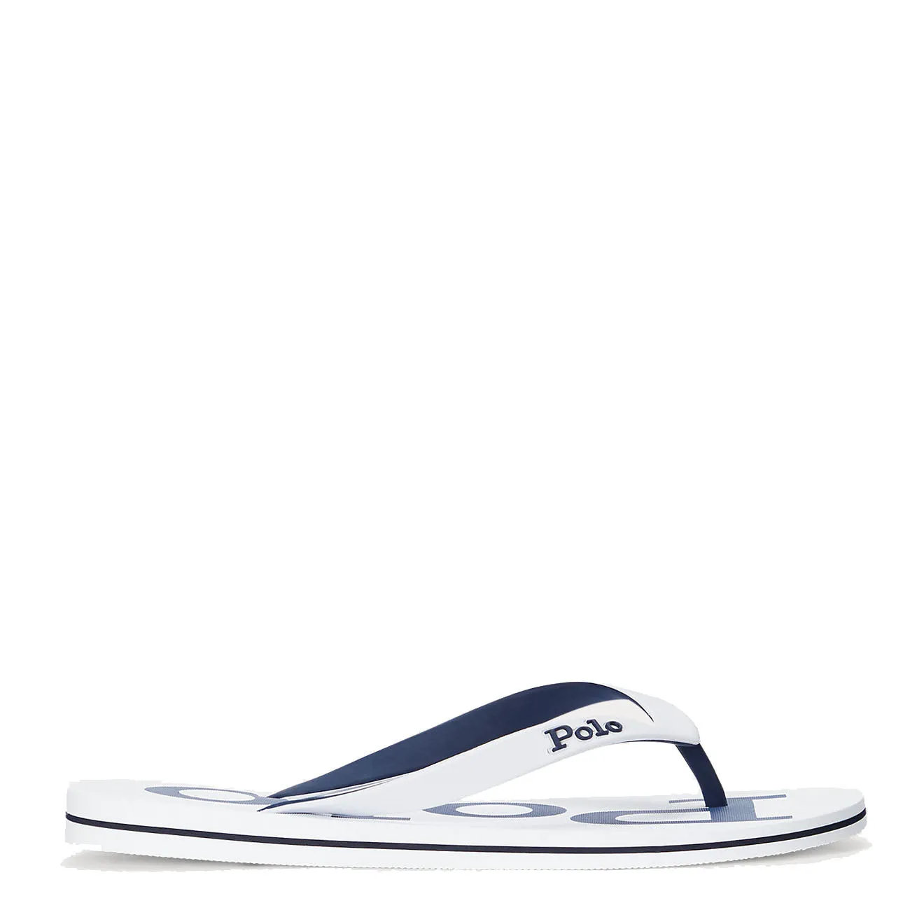 Polo Ralph Lauren Bolt Logo Flip-Flop White / Newport Navy