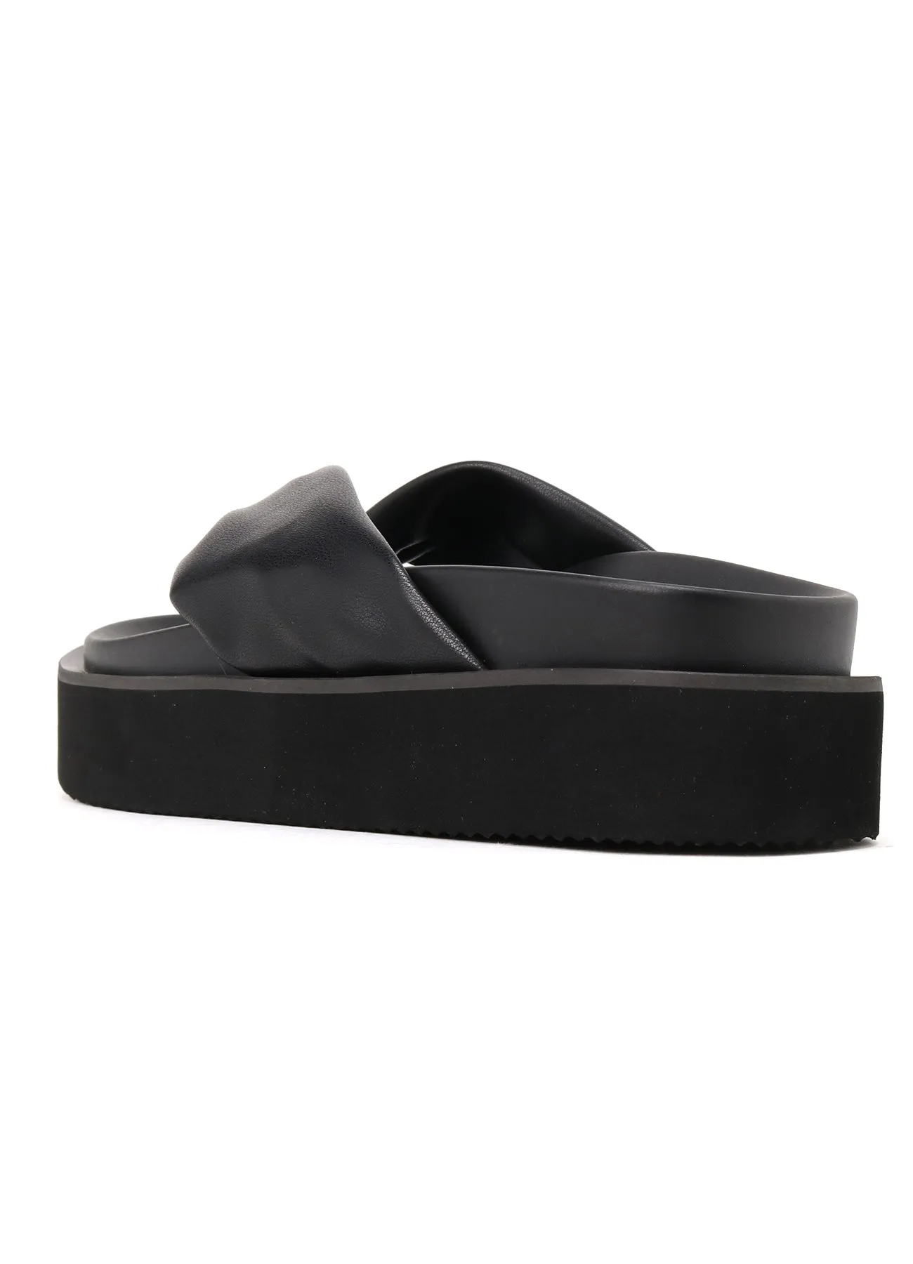 PU LEATHER A FOOTBED GETA SANDALS