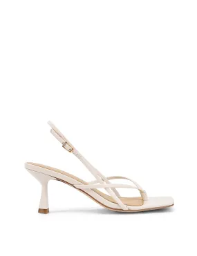 Santorini Strappy Thong Sandal - Chalk White Leather