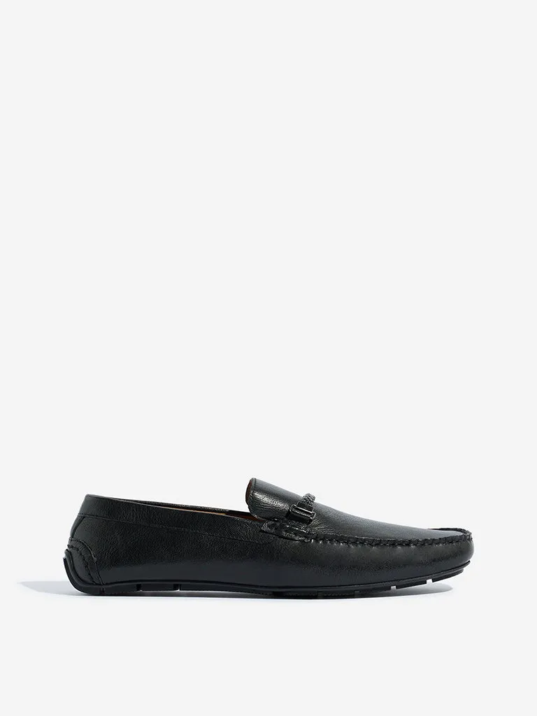 SOLEPLAY Black Leather Penny Loafers