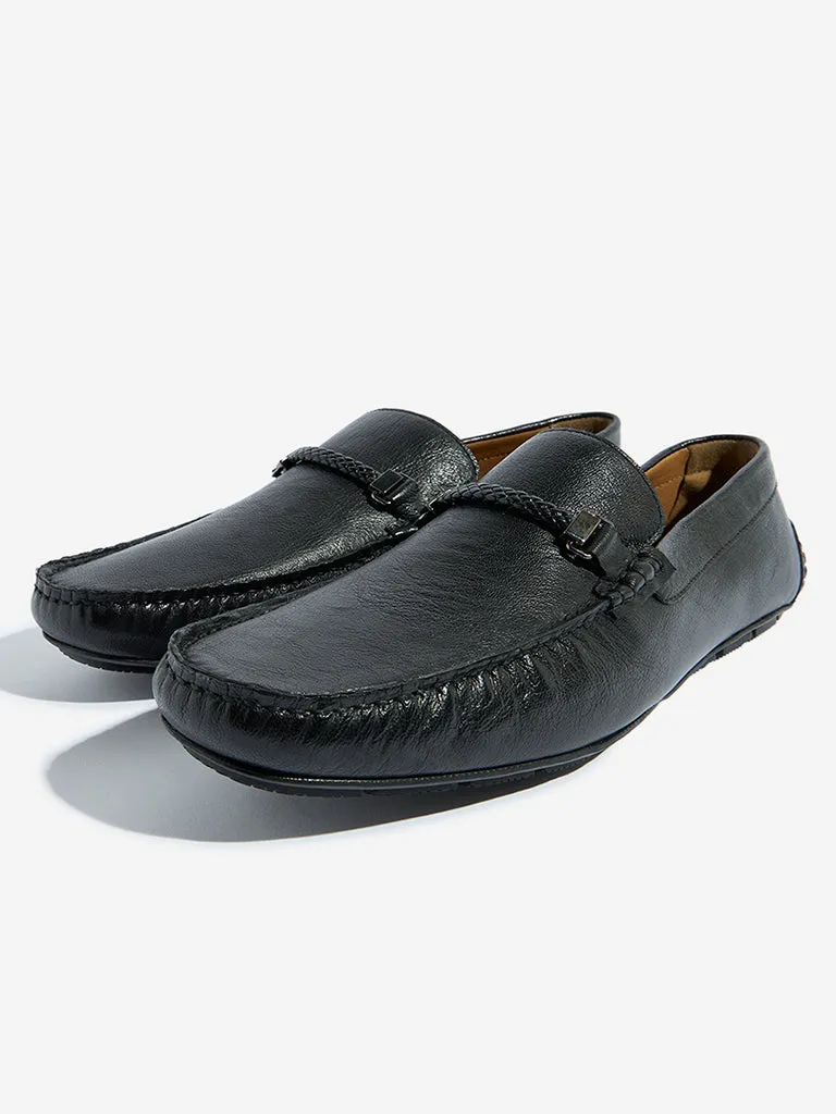 SOLEPLAY Black Leather Penny Loafers