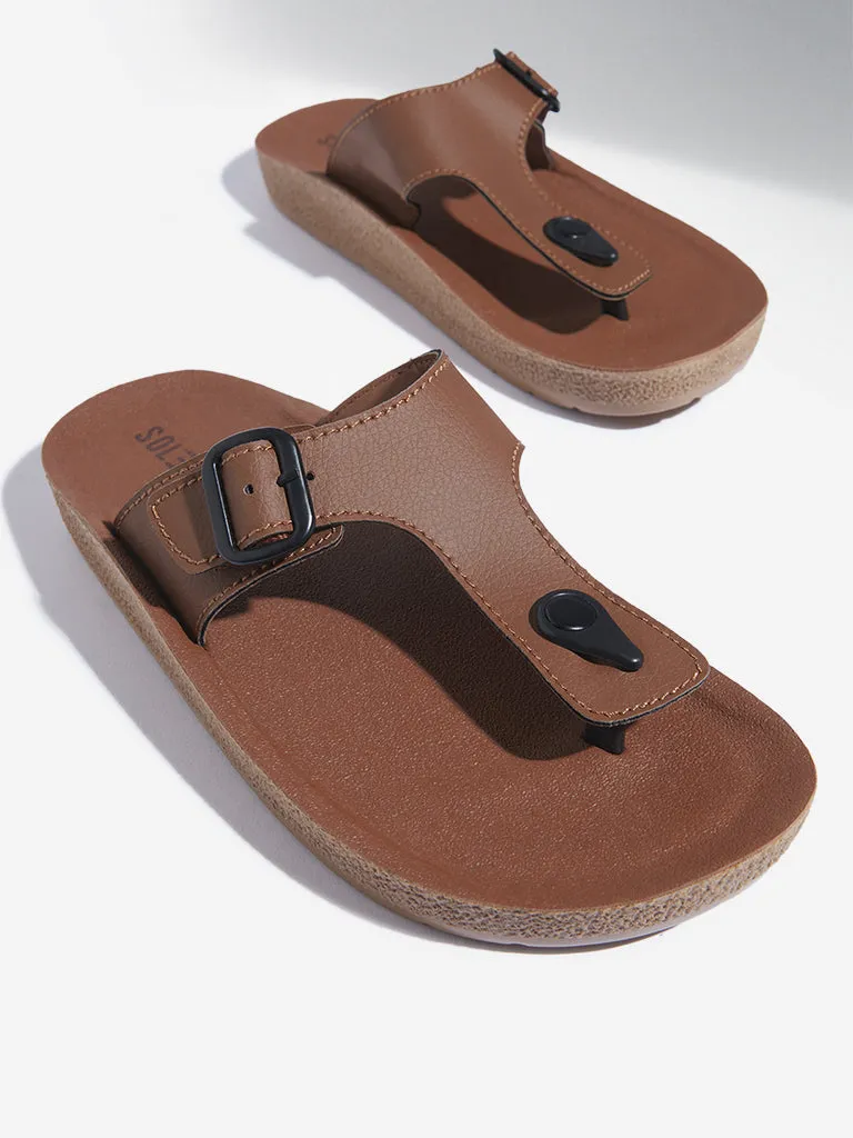 SOLEPLAY Tan Thong-Strap Sandals