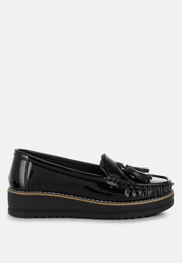 Strelka Tassel Detail Flatform Loafers