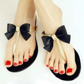 TEXU Bow Thong Jelly Jelly Flip Flop Sandals